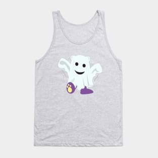 Mr.purple bear is blanket ghost,halloween bear,ghost bear Tank Top